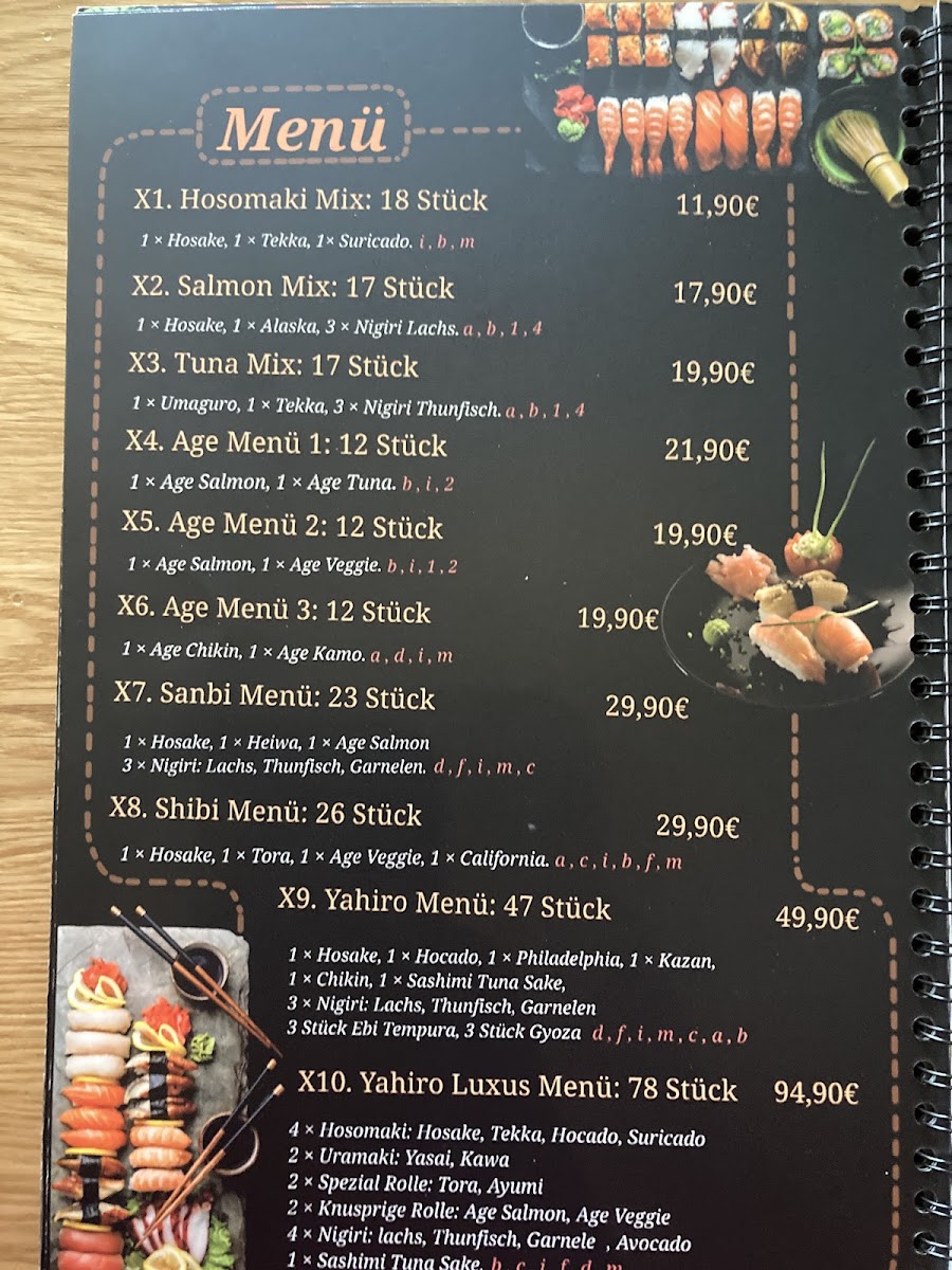 Menu Yahiro Sushi Restaurant-3